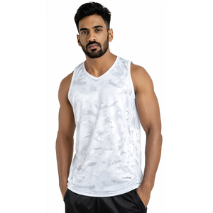 Summer Lightweight Workout Sublimated Vest Men 100% Polyester Football Training <b>Singlet</b> Tops Camo Sublimation <b>Running</b> Tops Men - Product Image 2