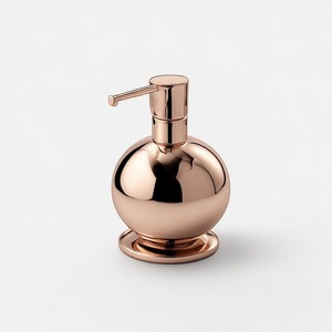 Premium <b>Brushed</b> Brass Soap Dispenser Designed For Elegant Bathroom Countertops With Durable Construction And <b>Smooth</b> Pump - Product Image 3