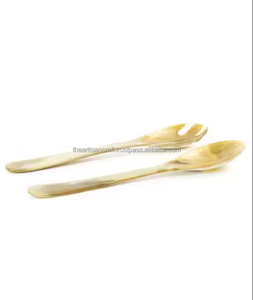 Ensemble de cuillères en corne de buffle naturelle faites à la main artisanat de haute qualité pour la maison et le restaurant petites et grandes tailles prix de gros - Product Image 3