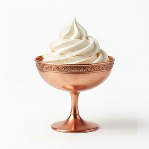 ถ้วยไอศกรีมทองแดงขอบสลักลาย ถ้วยขนมหวานทรงสูง ถ้วยซันเดย์สำหรับร้านอาหารหรู งานจัดเลี้ยง และโต๊ะเสิร์ฟงานปาร์ตี้ - Product Image 1