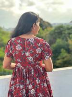 Robe longue en coton élégante Happy Days, robe longue en coton douce et simple, robe longue en coton Easy Grace, ravissante robe longue évasée en coton