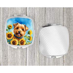 Norfolk Terrier Tournesols Compact Voyage Maquillage Miroir De Poche Pliante Cadeau Décoratif pour Femmes et Filles - Product Image 4