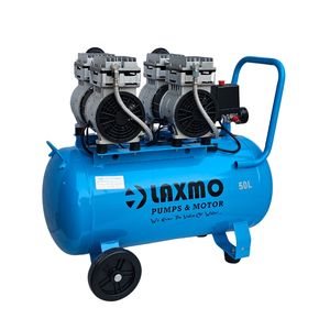 Compresor de aire portátil 220V 50Hz 1HP sin aceite 50L tanque 750W 2 pistones Motor de núcleo silencioso 50AC fuente de alimentación compresores industriales - Product Image 1