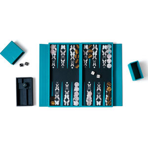 High-Quality Professional Children <b>Backgammon</b> Game Board Luxury PU Leather <b>Set</b> Family Entertainment Game <b>Set</b> - Product Image 1