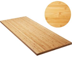 Scrivania Elettrica Regolabile in Bambù Massiccio, Dimensioni 180 cm x 74 cm x 3,8 cm, Supporta fino a 150 kg, Struttura in Bambù Massiccio - Product Image 1