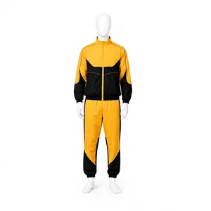 Survêtement de jogging en nylon avec fermeture éclair, logo personnalisé du fabricant, streetwear, coupe-vent, pour homme, en vente - Product Image 6