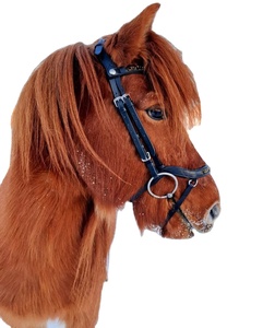 Halter de caballo de cuero de oveja blanco y negro con relleno ligero y accesorios de latón Halter de caballo de frotamiento internacional - Product Image 2