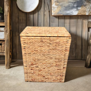 Best Price For Wholesale Natural Handicrafts Water Hyacinth <b>Storage</b> Trapezium <b>Box</b> Set With Lid Home <b>Decorative</b> From Vietnam - Product Image 1