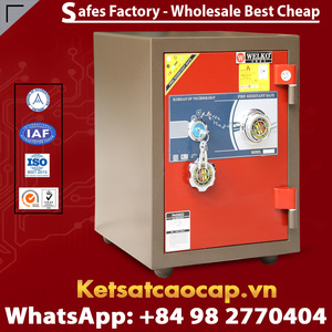 Caja fuerte Empresa Fabricantes Proveedores-Mini Cajas fuertes WELKO S500 KC Marrón Rojo - Product Image 3