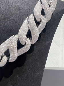 Collar de Cadena Cubana de Lujo con Incrustaciones de Diamantes VVS Moissanite, Joyería Hip Hop para Hombre, Unisex, Diseño Premium - Product Image 3