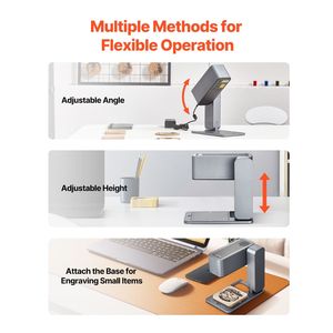 Incisore Laser Portatile da 600 mm/s 5W con Sistema di Controllo Ruida per MDF, Set Base Fai-da-Te di Menta - Product Image 4