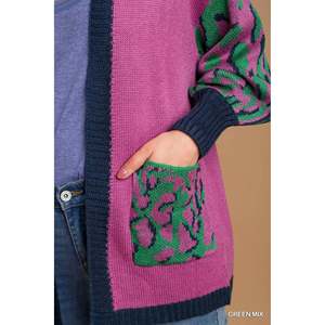 Umgee Suéter Cárdigan con Estampado Animal Frontal Abierto para Mujer - Product Image 3