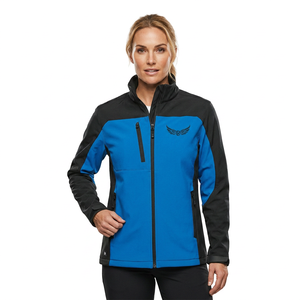 Veste polaire homme bleu et noir à blocs de couleur, col montant, fermeture éclair intégrale, coupe-vent, style sportif, pour l'automne - Product Image 2