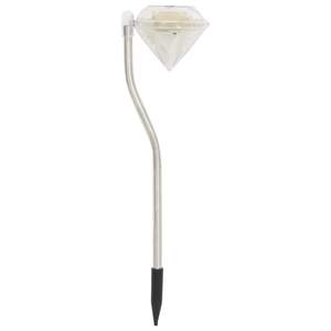 Set di 6 luci solari da giardino color argento 3,5x3,1x11,6 pollici in PP - Product Image 4