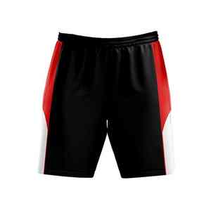 Men's <b>Black</b> Red White Solid Casual Sport Shorts <b>High</b> <b>Waist</b> Drawstring Closure Quick Dry Breathable Eco-Friendly Canvas - Product Image 4