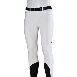 Pantalon d'équitation taille haute pour femme, couleur unie, coupe ajustée avec poche standard pour l'équitation - Product Image 6