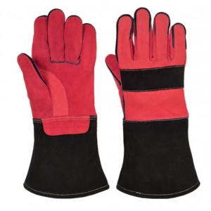 Gants de soudage renforcés pour la lutte contre les incendies, résistants à la chaleur, en cuir de vachette souple jaune, haute performance, protection des mains CE - Product Image 3