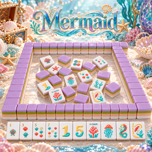 Jeu de tuiles de mahjong sirène préféré des clients, 160 pièces, portable, personnalisable, en acrylique sur mesure, cadeau idéal pour la maison de plage - Product Image 2