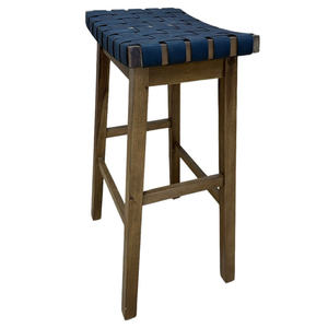 Tabourets modernes de luxe en bois massif tressés à la main, rafraîchissants et stables, pour cuisine, salle à manger, comptoir, salon et loisirs - Product Image 1