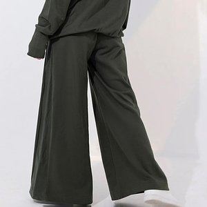 Pantalon de survêtement pour femme, coupe droite, séchage rapide, bas ouvert, avec logo sérigraphié personnalisé OEM/ODM, pour l'hiver, décontracté, taille haute - Product Image 2