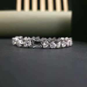 925 silver minimalist <b>bracelet</b> Geometric chain unisex <b>bracelet</b> - Product Image 3