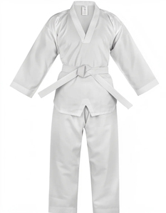Uniforme de Taekwondo Dobok pour enfants et adultes, en coton et polyester, uniforme d'arts martiaux pour étudiants avec ceinture - Product Image 3