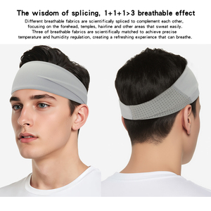 Exercise Athletic Hiking Sweatbands With Sport Hair <b>Band</b> Logo Custom Sweat <b>Head</b> <b>Bands</b> for Men Girls Work Out Headband Women <b>Run</b> - Product Image 3
