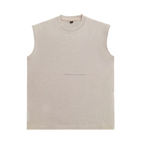 Débardeur Homme Personnalisé de Haute Qualité, Coupe Oversize Décontractée, Idéal pour la Gym et la Course, Sans Manches, Respirant, en Maille Tressée avec Logo Brodé - Product Image 3