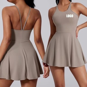 Jupe plissée personnalisée pour femme, taille haute, 2 en 1, sportive, pour la course à pied, le tennis, le paddle, le golf, le pickleball, avec poche - Product Image 2