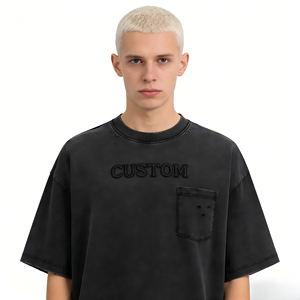 Camiseta Negra Extra Grande con Estampado de Letras Personalizado, Estilo Urbano para Hombre, Manga Corta, Cuello Redondo, 100% Algodón Jersey, Transpirable - Product Image 2