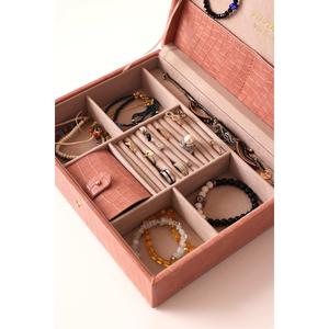 Portagioie in pelle-elegante organizzatore di gioielli in pelle