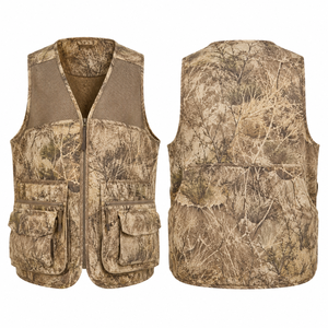 Gilet de chasse camouflage pour hommes MEGAMAPLE, entièrement en softshell respirant, polyester imprimé numériquement, décontracté, pour l'extérieur, été - Product Image 1
