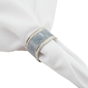 Anneau de serviette Glamour Argenté 4,5 cm de large en métal pour décoration de table de mariage, design durable et élégant - Product Image 1