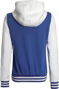 Veste de baseball de qualité supérieure, logo brodé personnalisé, corps en laine, manches en cuir PU, veste universitaire, uniforme d'équipe - Product Image 3