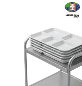 ถาดอาหารพลาสติก 5 ช่อง LONGNEW OEM |   ถาดเสิร์ฟอาหารทนทานสำหรับโรงอาหาร โรงเรียน และบริการจัดเลี้ยง - Product Image 2