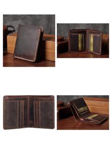 Cartera de Cuero Profesional para Hombre con Protección RFID, Cartera Compacta de Cuero Negro, Múltiples Compartimentos para Tarjetas, Diseño de Cuero - Product Image 1