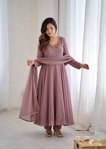 Robe longue tendance en georgette Reglance, best-seller, avec pantalon et dupatta assortis pour les occasions festives, séchage rapide, sans plis - Product Image 5