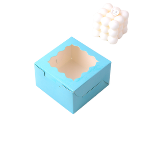 Cajas de Regalo para Cupcakes y Pasteles de Papel Desechables Ecológicas al por Mayor con Diseño de Ventana Transparente, Empaque para Alimentos de Panadería - Product Image 3