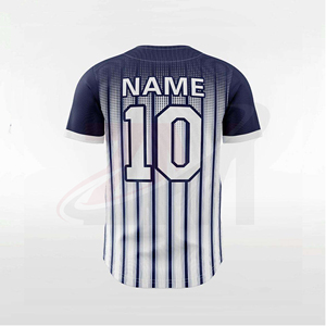 Camiseta de Béisbol Premium Personalizada para Hombre, Diseño a Rayas, Número 10, Uniforme Deportivo Transpirable con Botones para Equipos y Entrenamiento - Product Image 5