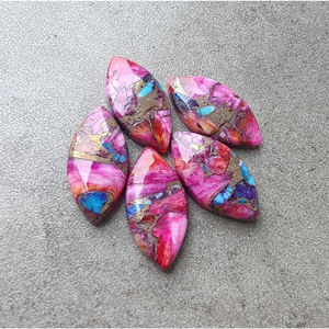 Turquesa Natural Rosa de Ostra Espinosa Calibrada en Forma de Marquesa para Joyería, Todos los Tamaños Disponibles al por Mayor - Product Image 6