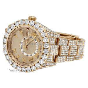 Offre en gros : Montre-bracelet mécanique pour homme en acier inoxydable 41 mm, logo personnalisé, style hip-hop, analogique, luxe, antique, étanche 100 bars - Product Image 1