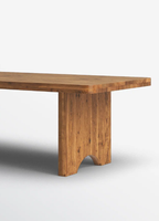 Ensemble de table à manger rectangulaire en bois de noyer, design industriel, fabriqué sur mesure en Inde, pour la maison ou l'hôtel