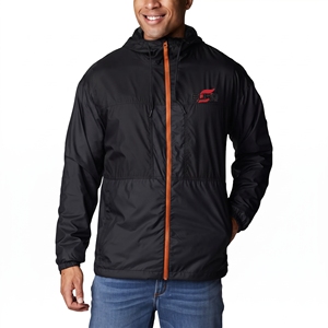 Men's Stand Collar Windproof Windbreaker <b>Jacket</b> Black Orange Zipper Casual Autumn Wear Windbreaker <b>jacket</b> for Men With OEM - Product Image 1