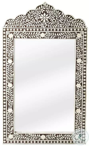 Espejo de Pared Hecho a Mano con Incrustaciones de Hueso, Estilo Art Deco Moderno, Ligero y Ecológico, Diseño Indio Exótico para Decoración de Interiores - Product Image 5