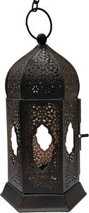 Lanterne en fer artisanale durable, style vintage, porte-bougie, imprimé 6 couleurs, lanterne décorative suspendue pour la maison et le jardin - Product Image 3