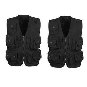 Chaleco de Motociclista de Mezclilla Negra para Hombre TITAN TREAD WEAR, con Cierre, Múltiples Bolsillos, Cuello Cuadrado, Sin Mangas, Transpirable y con Calefacción - Product Image 5