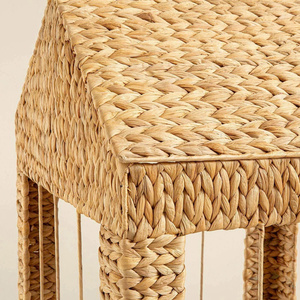 Panier de rangement pour enfants en jacinthe d'eau tressée à la main, design ouvert, pour maison de poupée en osier, décoration de chambre d'enfant et d'intérieur - Product Image 5