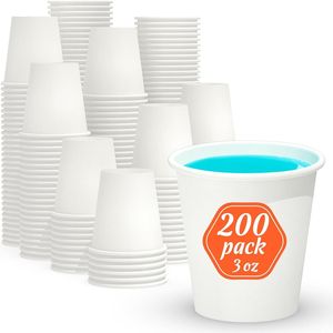 200 gobelets à café jetables de 3 oz, anti-fuite, de qualité alimentaire, mini-gobelets pour la salle de bain, petits gobelets en papier - Product Image 1