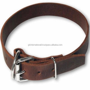 Collar de cuero hecho a mano para perro, correa de cuero marrón para mascotas, hecho a mano, de alta calidad, venta al por mayor, hecho en la India - Product Image 3