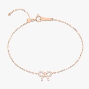 Round Shape Diamond Tennis Bracelet Minimalist Yellow Gold Stackable Bracelet Romantic Anniversary Gift for <b>Wife</b> for Parties - Product Image 1